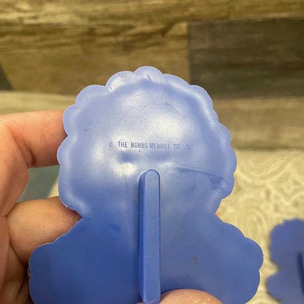 Vintage Raggedy Ann Cookie Cutters Red Blue Plastic 1976 Set of 5